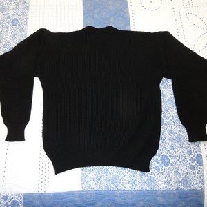 Sweater, Pullover, Crew Neck, Black, Knit, L/XL